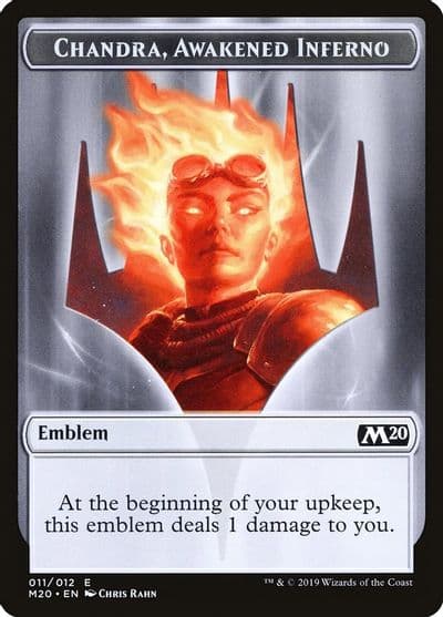 Emblem Chandra Awakened Inferno Core Set 2020 Magic card