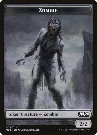 Zombie Token Core Set 2020 Magic card