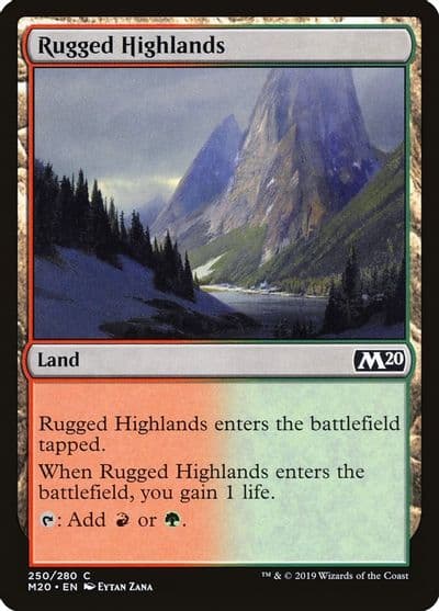 Rugged Highlands Core Set 2020 Magic card