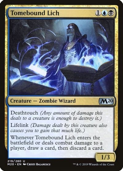 Tomebound Lich Core Set 2020 Magic card