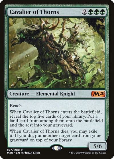 Cavalier of Thorns Core Set 2020 Magic card