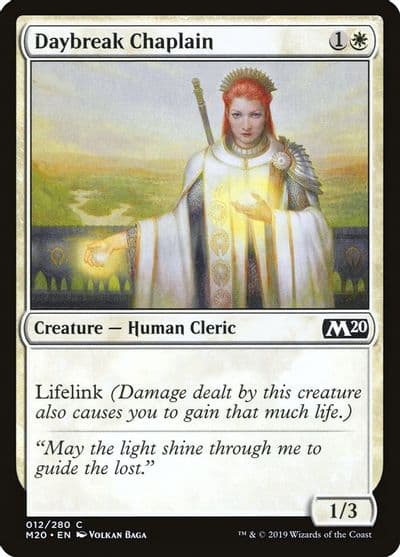 Daybreak Chaplain Core Set 2020 Magic card