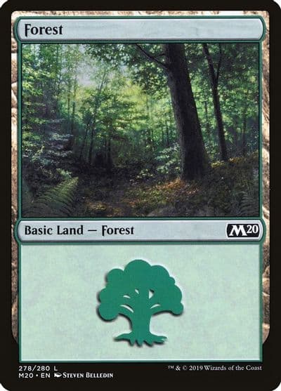 Forest 278 Core Set 2020 Magic card