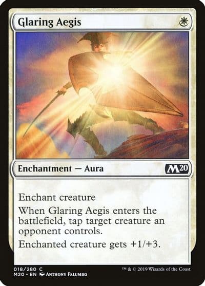 Glaring Aegis Core Set 2020 Magic card