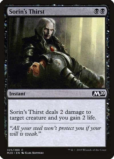 Sorins Thirst Core Set 2020 Magic card