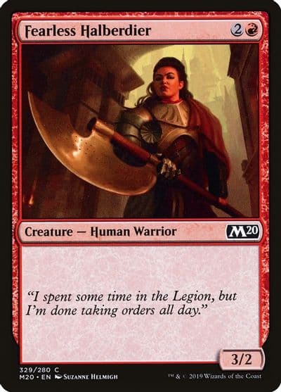 Fearless Halberdier Core Set 2020 Magic card