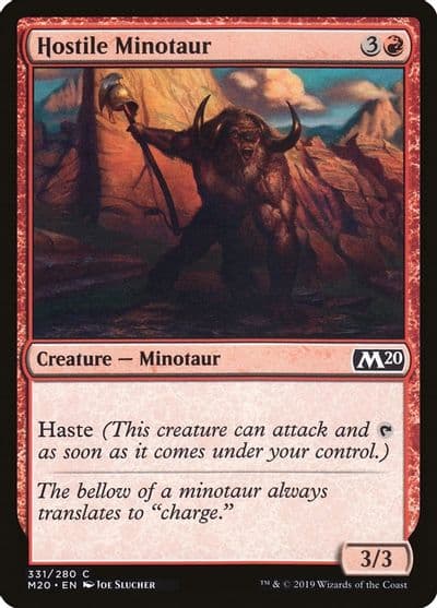 Hostile Minotaur Core Set 2020 Magic card