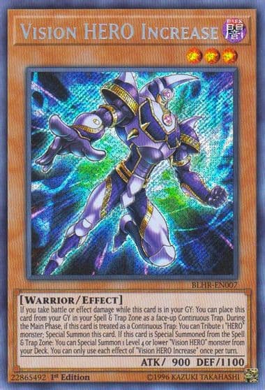 Vision HERO Increase Battles of Legend: Hero's Revenge Yu-Gi-Oh! card