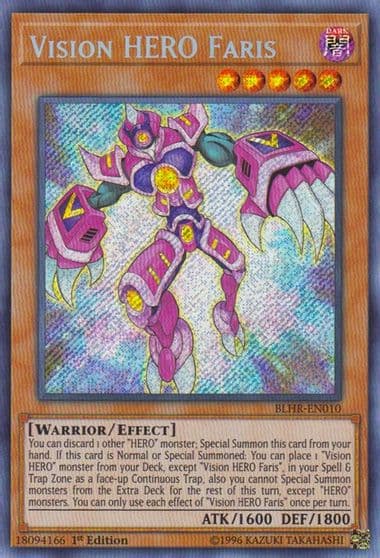 Vision HERO Faris Battles of Legend: Hero's Revenge Yu-Gi-Oh! card