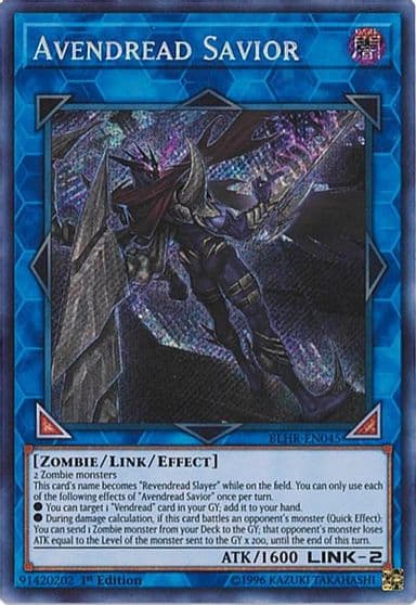 Avendread Savior Battles of Legend: Hero's Revenge Yu-Gi-Oh! card