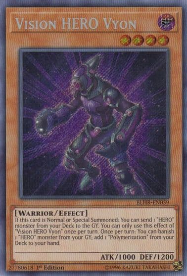 Vision HERO Vyon Battles of Legend: Hero's Revenge Yu-Gi-Oh! card