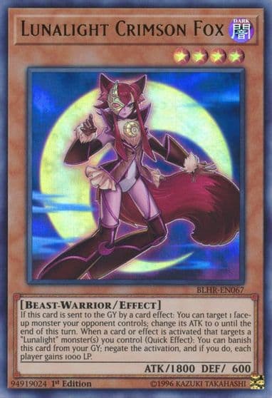 Lunalight Crimson Fox Battles of Legend: Hero's Revenge Yu-Gi-Oh! card