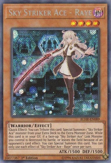 Sky Striker Ace Raye Battles of Legend: Hero's Revenge Yu-Gi-Oh! card