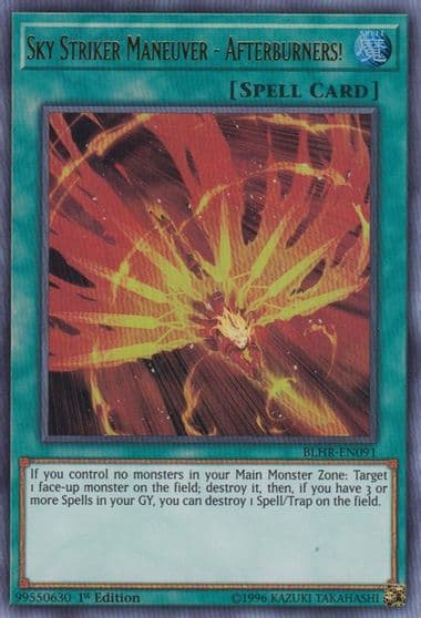 Sky Striker Maneuver Afterburners Battles of Legend: Hero's Revenge Yu-Gi-Oh! card