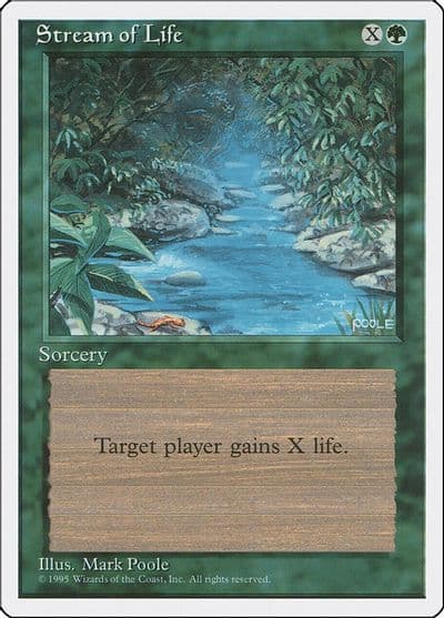 Stream of Life Fourth Edition Magic card