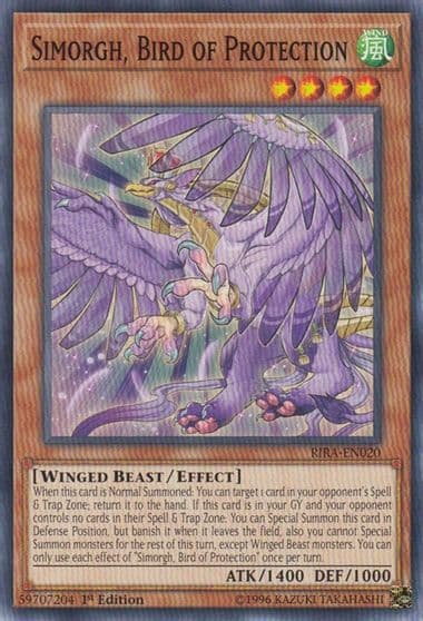 Simorgh Bird of Protection Rising Rampage Yu-Gi-Oh! card