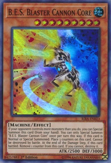 BES Blaster Cannon Core Rising Rampage Yu-Gi-Oh! card