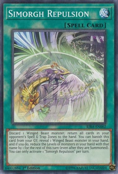 Simorgh Repulsion Rising Rampage Yu-Gi-Oh! card