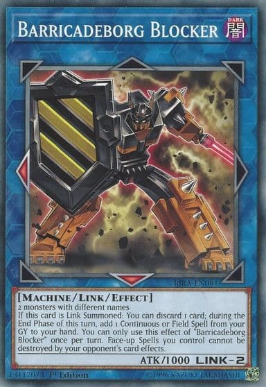 Barricadeborg Blocker Rising Rampage Yu-Gi-Oh! card