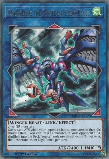 Hraesvelgr the Desperate Doom Eagle Rising Rampage Yu-Gi-Oh! card