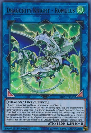 Dragunity Knight Romulus Rising Rampage Yu-Gi-Oh! card