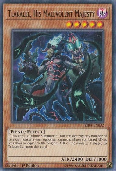 Tlakalel His Malevolent Majesty RIRA ENSP1 Rising Rampage Yu-Gi-Oh! card