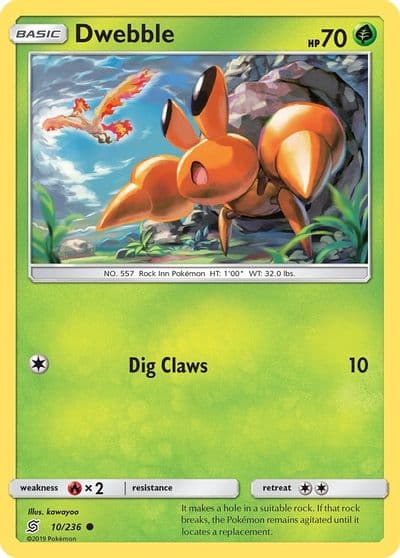 Dwebble SM - Unified Minds Pokemon card