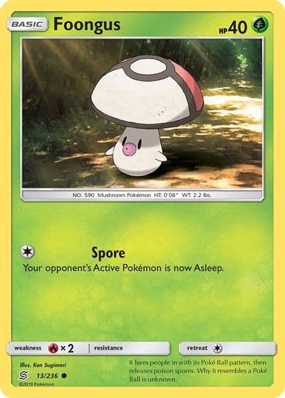 Foongus SM - Unified Minds Pokemon card