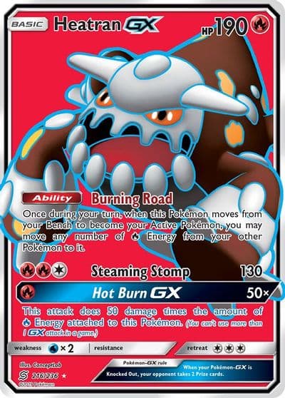 Heatran GX (Full Art) SM - Unified Minds Pokemon card
