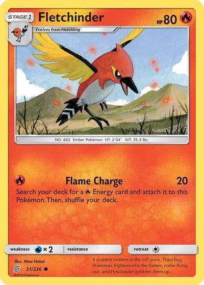 Fletchinder SM - Unified Minds Pokemon card