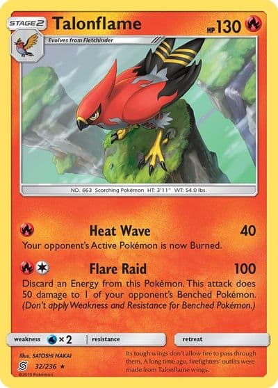 Talonflame SM - Unified Minds Pokemon card