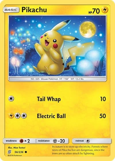 Pikachu (56) SM - Unified Minds Pokemon card