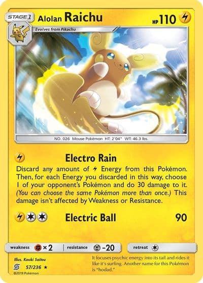 Alolan Raichu SM - Unified Minds Pokemon card