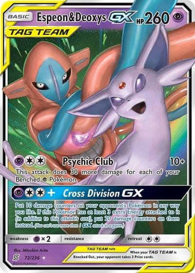 Espeon & Deoxys GX SM - Unified Minds Pokemon card