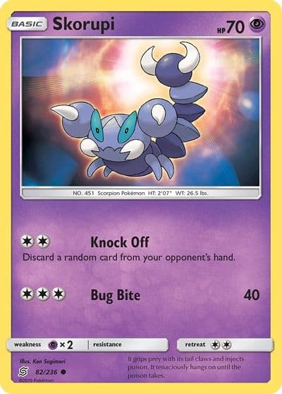 Skorupi SM - Unified Minds Pokemon card