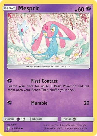 Mesprit SM - Unified Minds Pokemon card