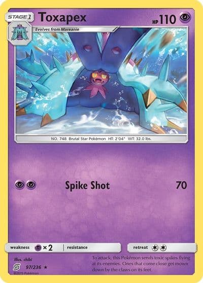 Toxapex SM - Unified Minds Pokemon card