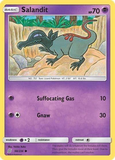 Salandit (98) SM - Unified Minds Pokemon card