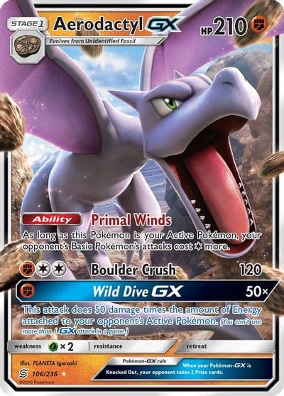 Aerodactyl GX SM - Unified Minds Pokemon card