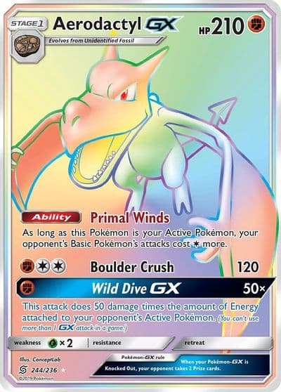 Aerodactyl GX (Secret) SM - Unified Minds Pokemon card