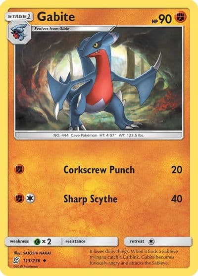 Gabite SM - Unified Minds Pokemon card