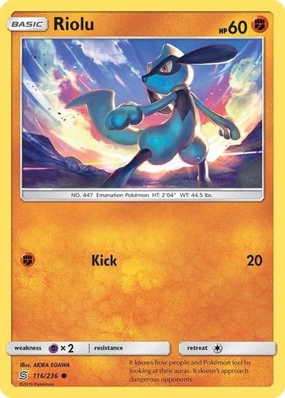 Riolu (116) SM - Unified Minds Pokemon card
