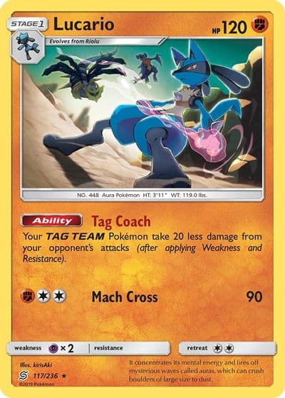 Lucario SM - Unified Minds Pokemon card