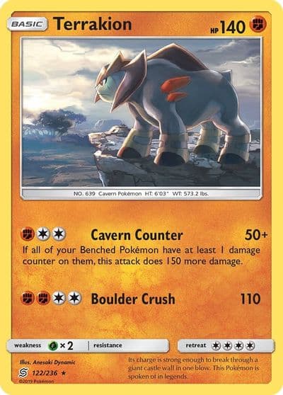 Terrakion SM - Unified Minds Pokemon card