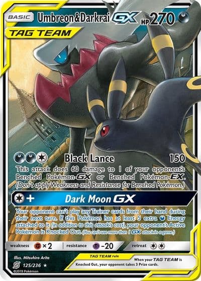 Umbreon & Darkrai GX SM - Unified Minds Pokemon card