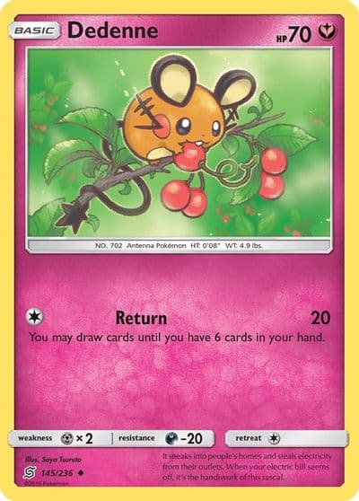 Dedenne SM - Unified Minds Pokemon card