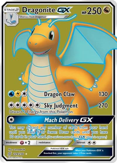 Dragonite GX (Full Art) SM - Unified Minds Pokemon card