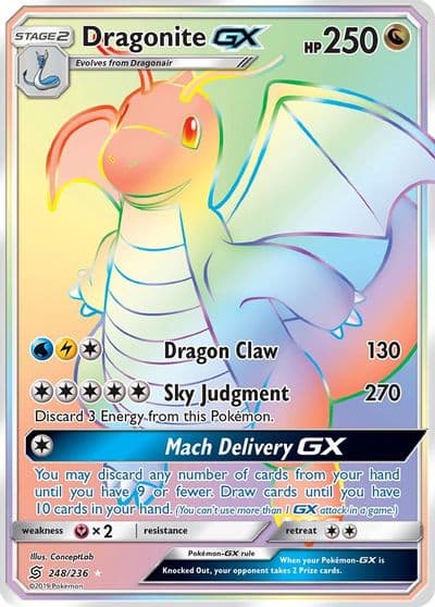 Dragonite GX (Secret) SM - Unified Minds Pokemon card