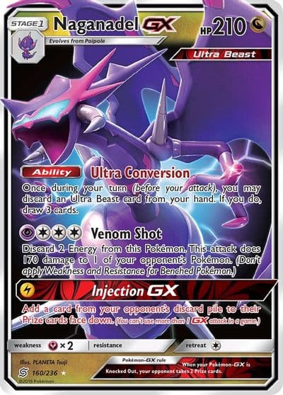 Naganadel GX SM - Unified Minds Pokemon card