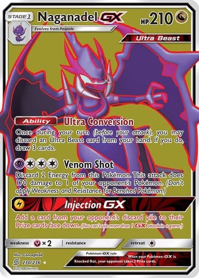 Naganadel GX (Full Art) SM - Unified Minds Pokemon card